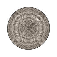 OUTDOORTEPPICH rund Metro Schwarz/Weiß ø 120 cm rund - Schwarz, Textil (120/120cm) - benuta Nest