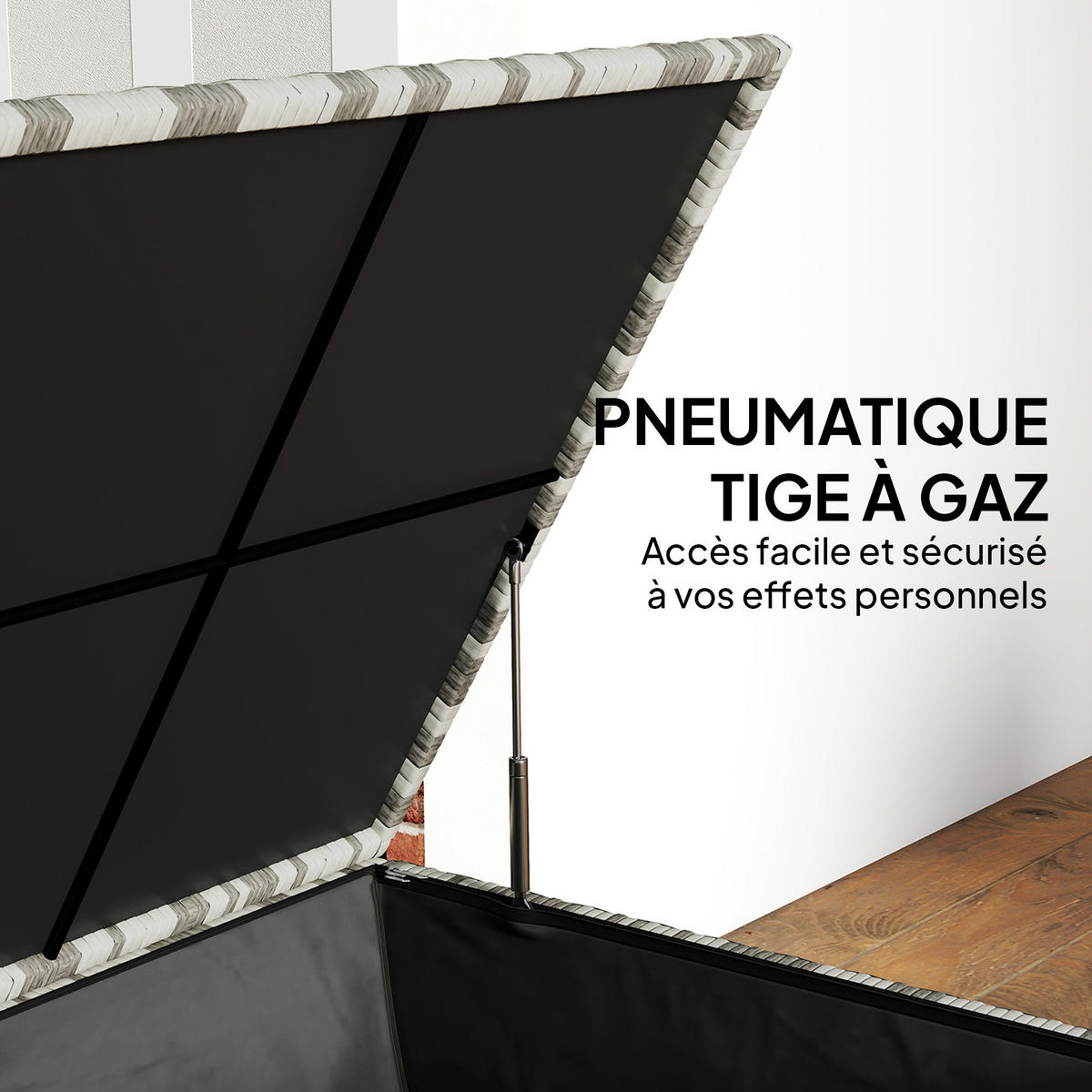 KISSENBOX DE-13708 650 Liter mit wasserdichtem Reißverschlussfutter - Grau, Metall (75/74/150cm) - ComfortXL