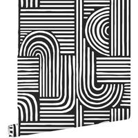 TAPETE 3D-Muster 53 cm x 10.05 m - Schwarz, Papier (53/1000cm) - ESTAhome