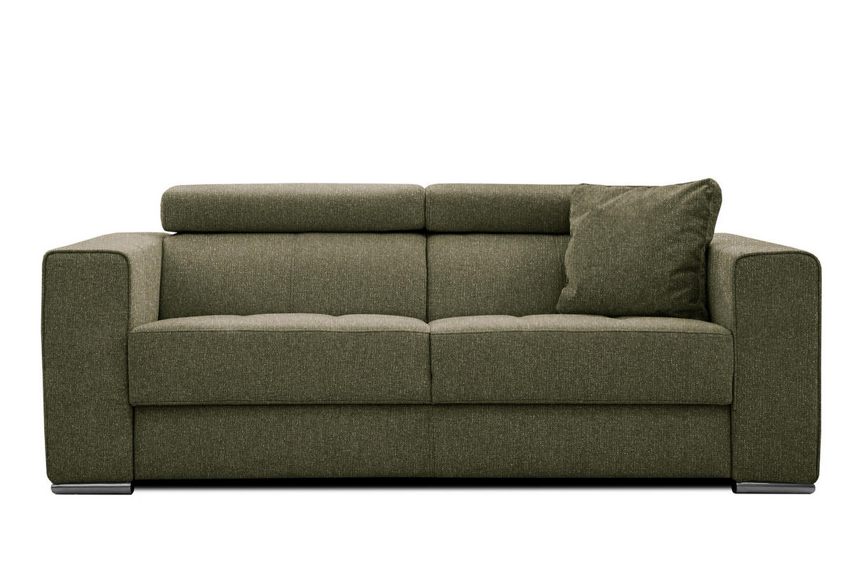 SOFA QUARTZ 3-Sitzer, olivgrün - Olivgrün, Holzwerkstoff/Textil (202/80/102cm) - Courtois Laville