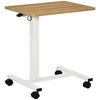 SCHREIBTISCH Laptoptisch mit Gaslift Höhenverstellbar C-Form Beweglich bis 70kg - Naturfarben, Kunststoff (65/48/110cm) - HOMCOM