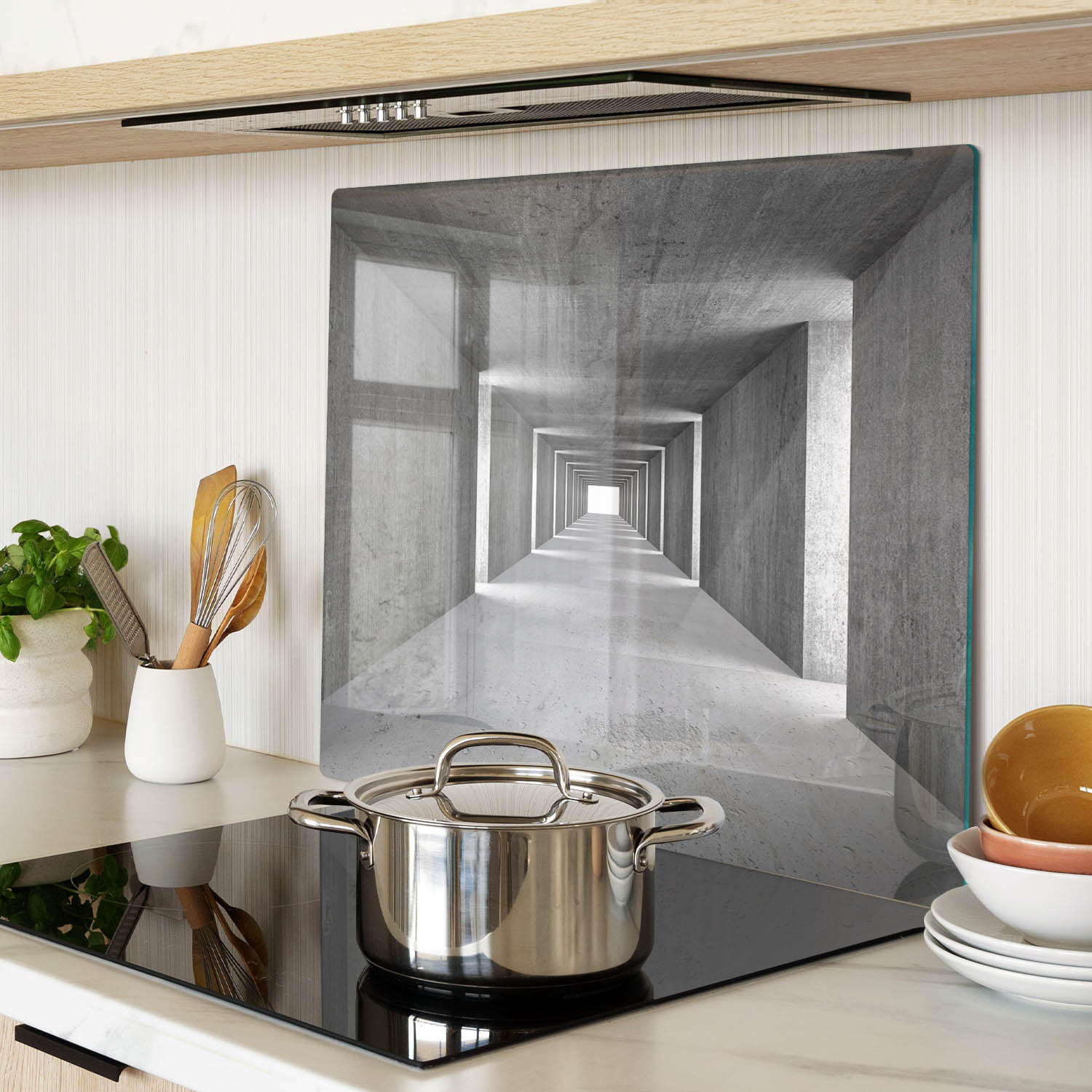 GLASPLATTE 60x52 cm Beton - Grau, Glas (60/0.4/52cm) - TULUP