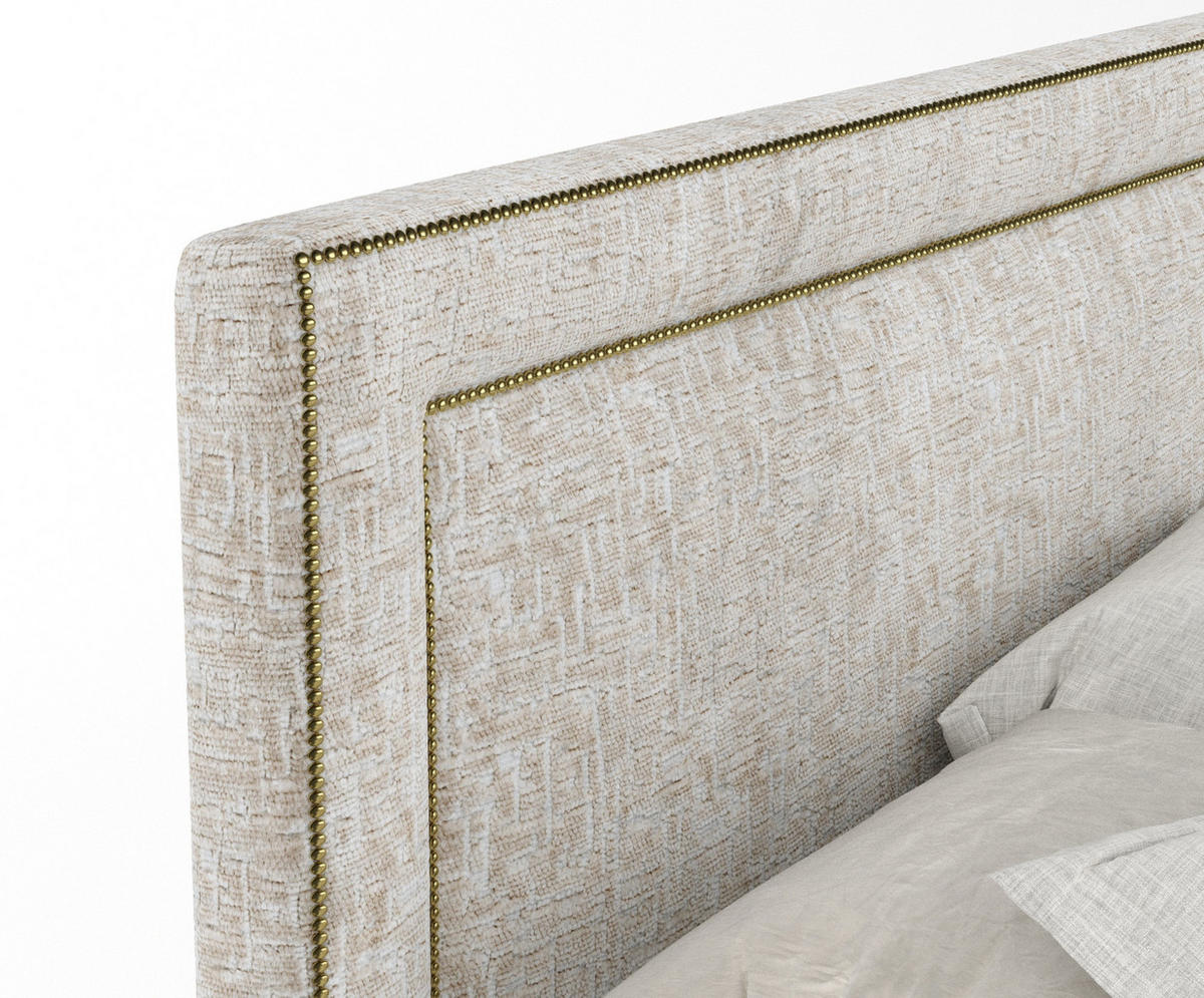BOXSPRINGBETT Luxora Beige 140/200 cm - Beige/Schwarz, Holz/Holzwerkstoff (140/200cm) - Maison de Reve
