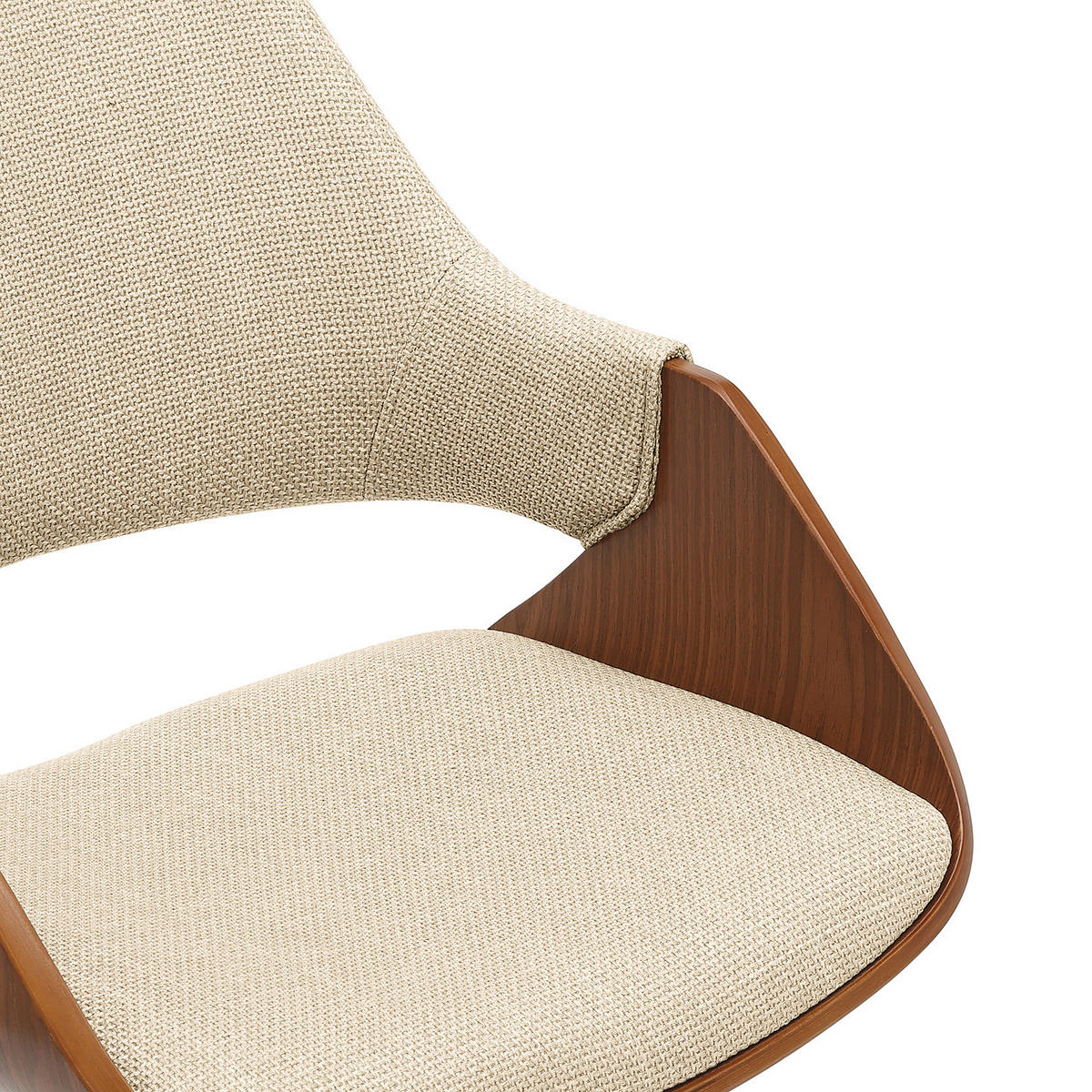 BÜRODREHSTUHL - Strukturstoff / Eisen - Schwarz/Braun, Textil/Metall (51/78/57cm) - home24