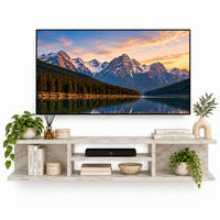 TV-ELEMENT Pivot Weiß Marmor Decor - Creme/Weiß, Holzwerkstoff (29.5/23.2/120cm) - Decorotika