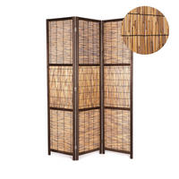 RAUMTEILER Cala 3-tlg. Schilfrohr - Naturfarben, Holz (120/170/2cm) - CREEDWOOD