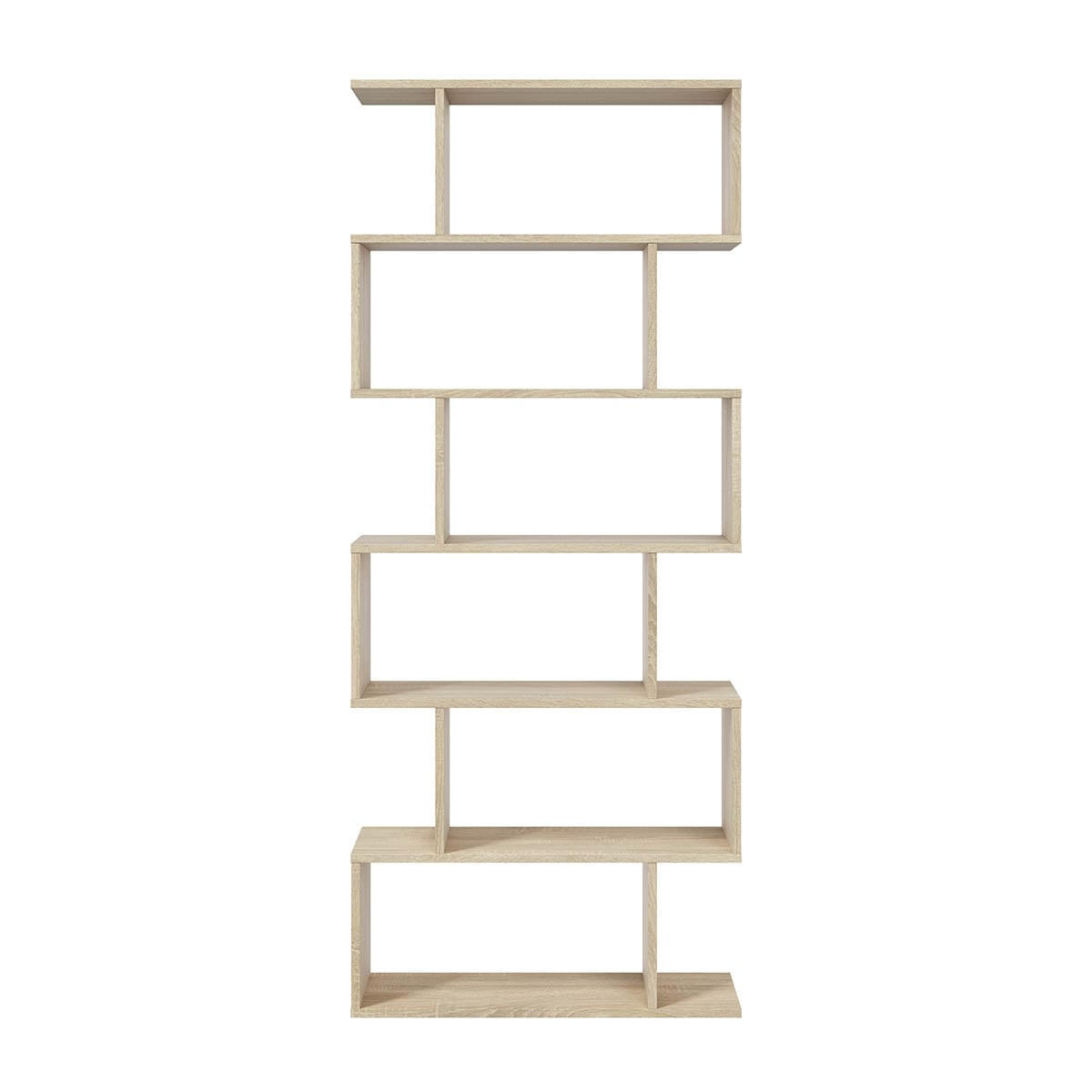 BÜCHERREGAL mit 6 Ebenen H192 cm - Athena - Eiche Artisan, Holzwerkstoff (24/192/80cm) - Calicosy