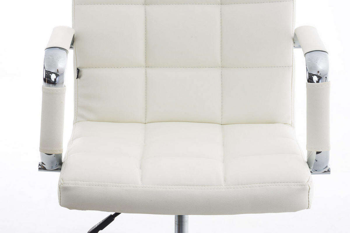 BÜROSTUHL Deal V2, Kunstleder Weiß - Weiß, Textil/Metall (54/101/59cm) - TPFLiving