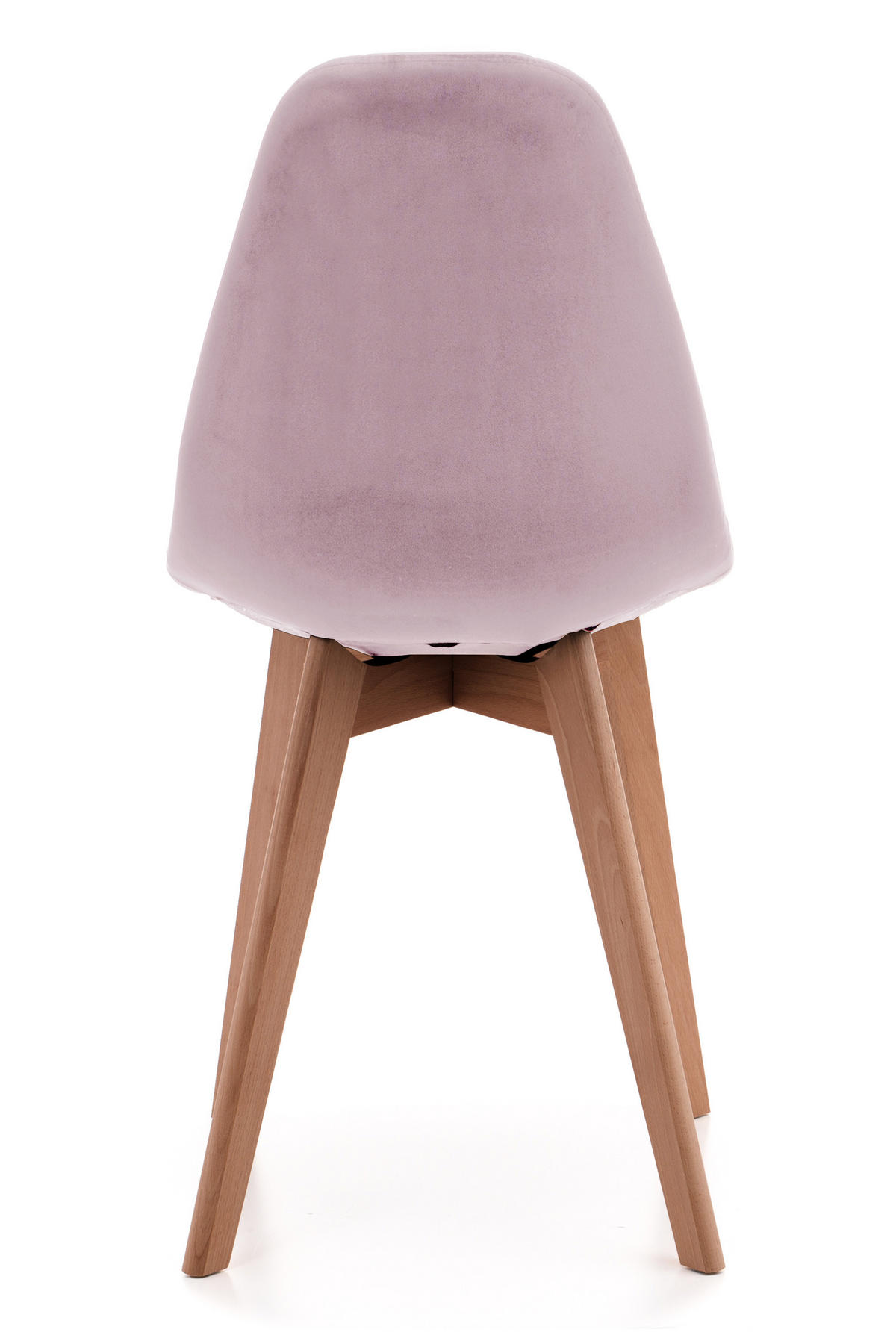 STUHL VEGAS im skandinavischen Stil - rosa - Samt Velours - Rosa/Naturfarben, Holz/Kunststoff (47/86/42cm) - NEW HOME