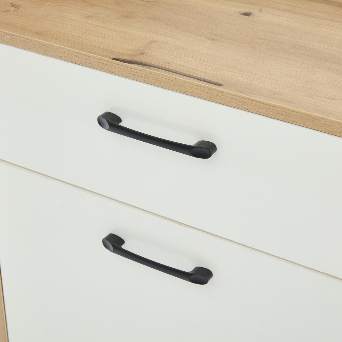 SCHUHSCHRANK aus Spanplatte 100x38,5x190cm in Natur mit Spiegel - Naturfarben, Holzwerkstoff (100/190/38.5cm) - Modfu