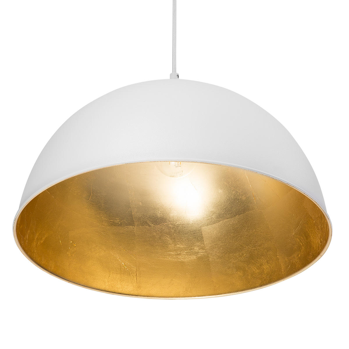 HÄNGELEUCHTE Cetina 40/40/129 cm - Weiß, Metall (40/40/129cm) - Beliani