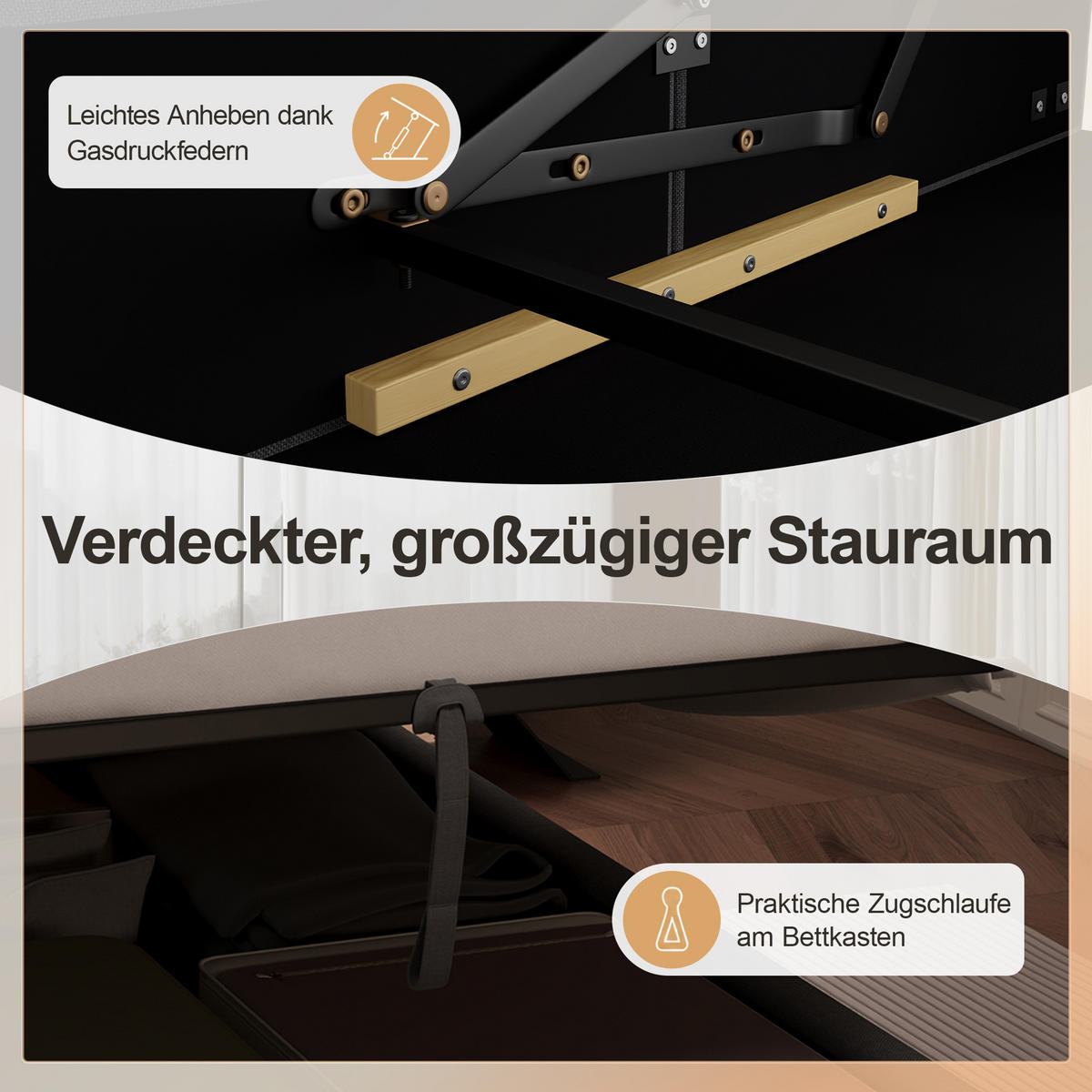 POLSTERBETT 90/200 cm Dunkelgrau mit LED & USB - Dunkelgrau, Textil (90/200cm) - Flora Grace