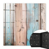 SCHLÜSSELBOX Schwarz 30x30 cm- Türöffnung nach rechts - Pastellfarbenes Holz - Blau, Metall (30/30/5cm) - TULUP