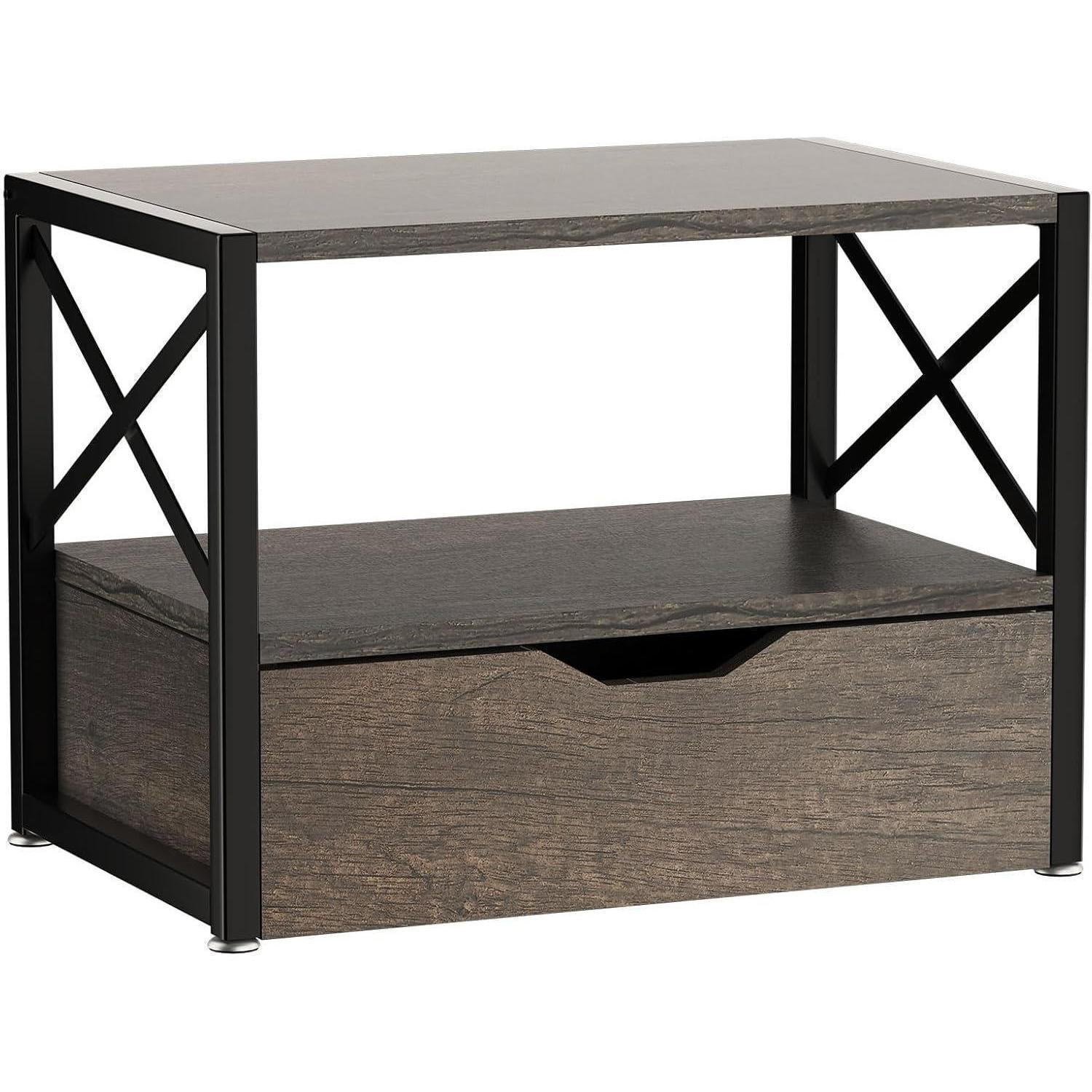 SCHREIBTISCHORGANIZER Mehrzweck, Desktop Organizer mit Schublade, Holz-Grau - Braun, Holzwerkstoff (15/12/30cm) - LUXUSKOLLEKTION