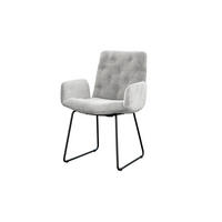 STUHL NEW CHARME Hellgrau Cord - Hellgrau, Textil (59/87/66cm) - KAWOLA