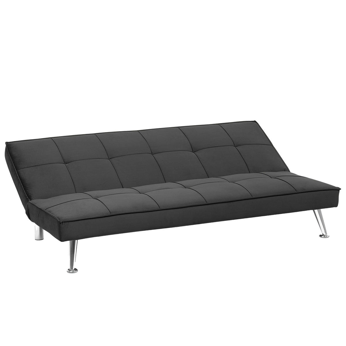 3-SITZER-SCHLAFSOFA Polyester Grau Hasle - Grau, Textil (168/75/88cm) - Beliani