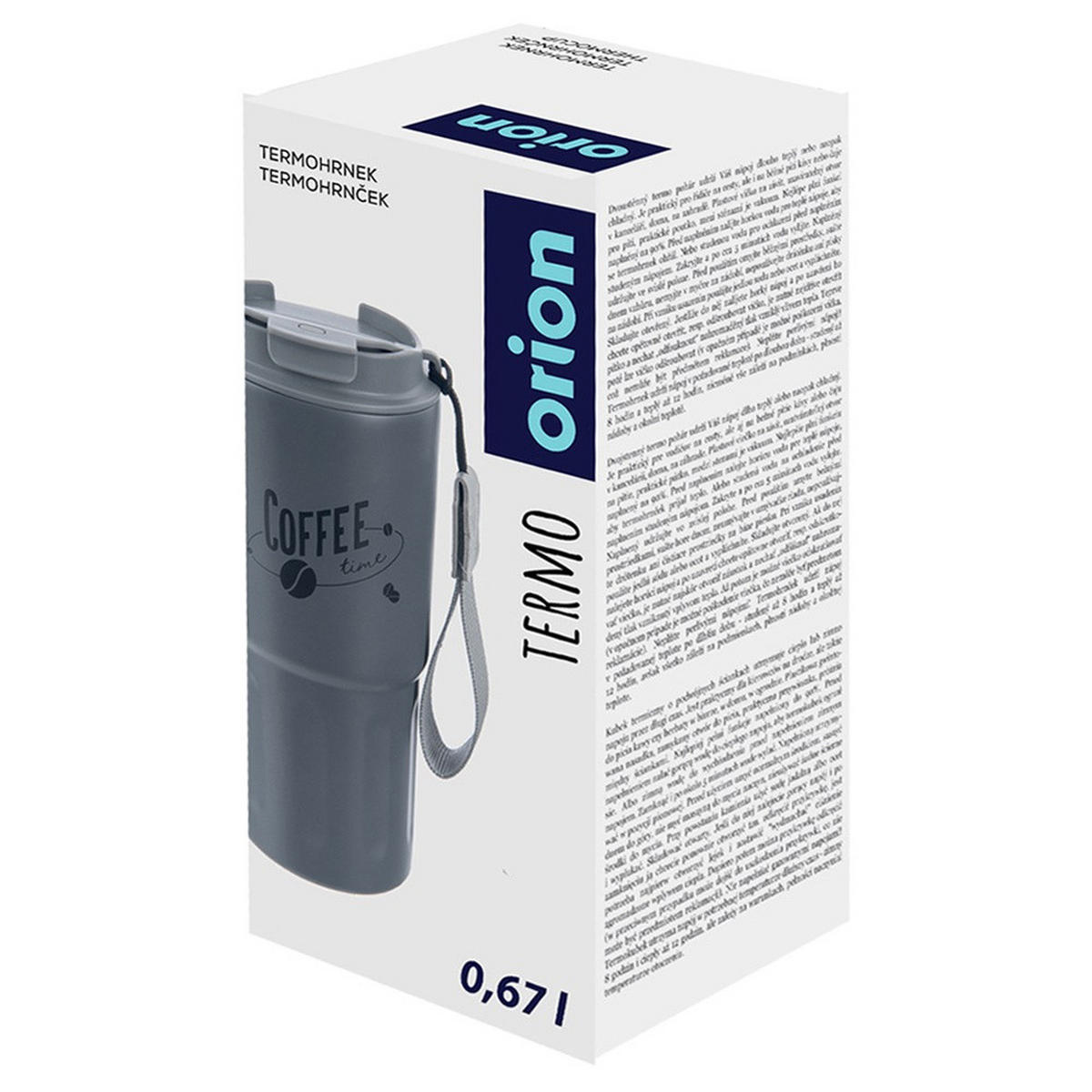 THERMOBECHER Termo Coffee 590 ml Grau - Grau, Metall (0.59L) - Orion 