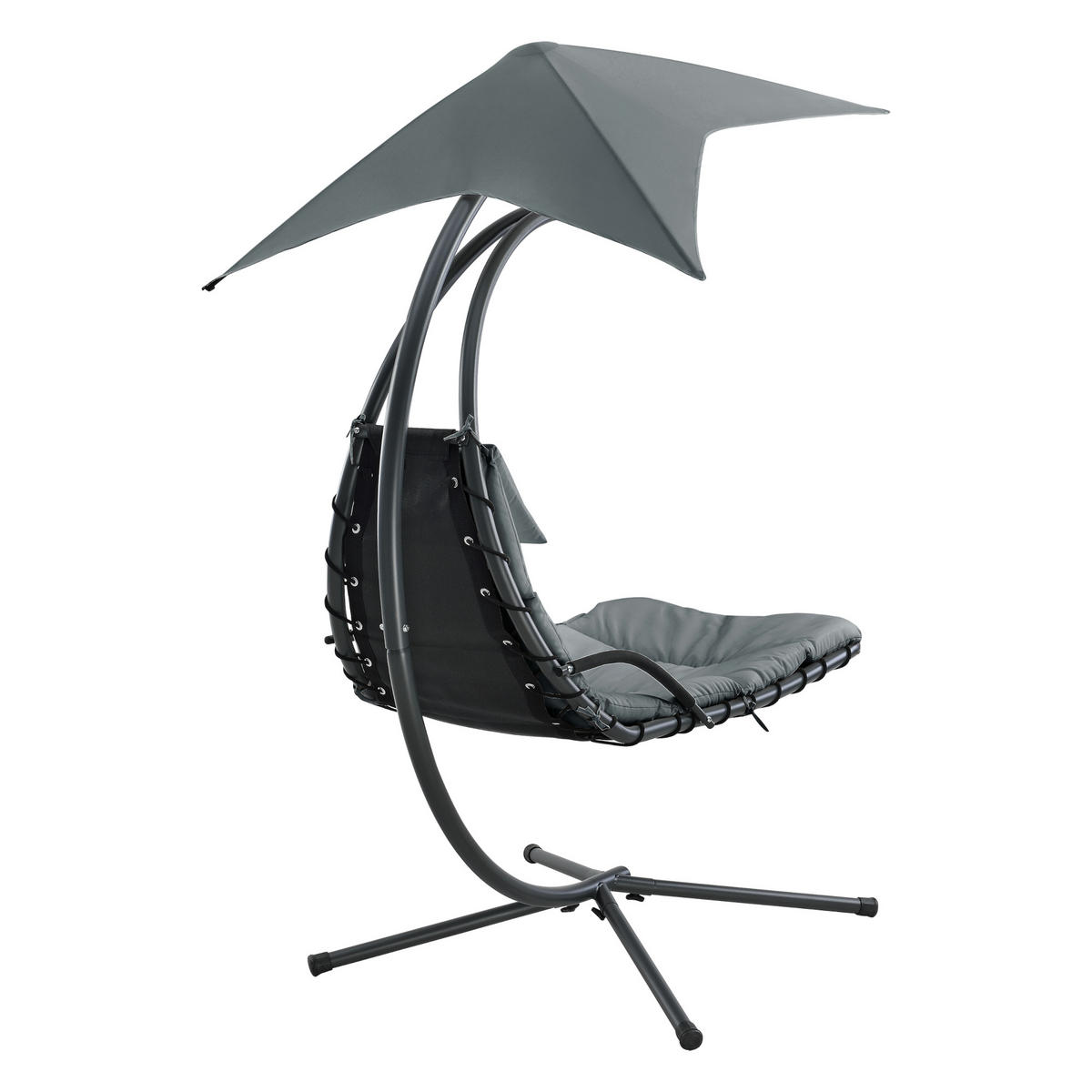 HÄNGELIEGE Lorca - Grau, Metall (166/210/116cm) - [en.casa]