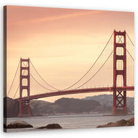 WANDBILD städte und architektur orange - Orange, Textil (50/50cm) - Feeby