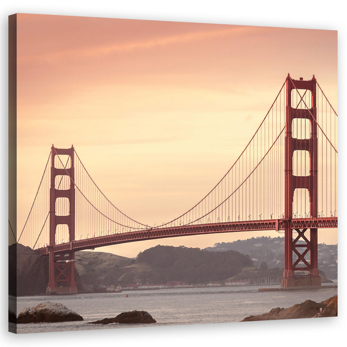 WANDBILD städte und architektur orange - Orange, Textil (50/50cm) - Feeby