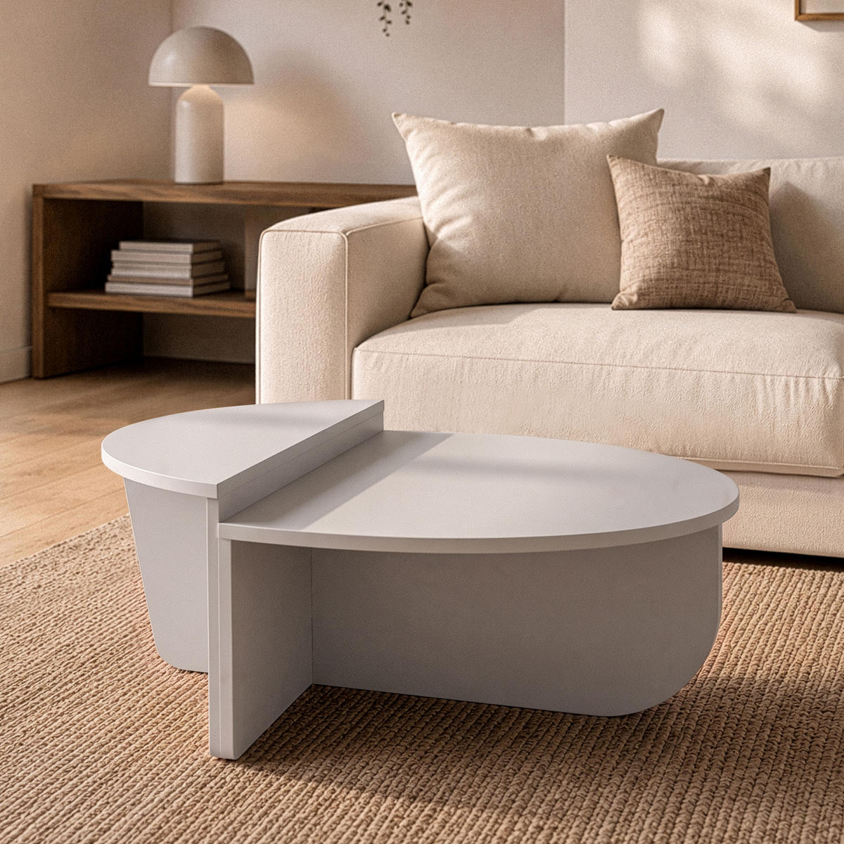 COUCHTISCH (2er-Set) orion 35/90/90 cm - Grau, Holzwerkstoff (90/90/35cm) - Calicosy