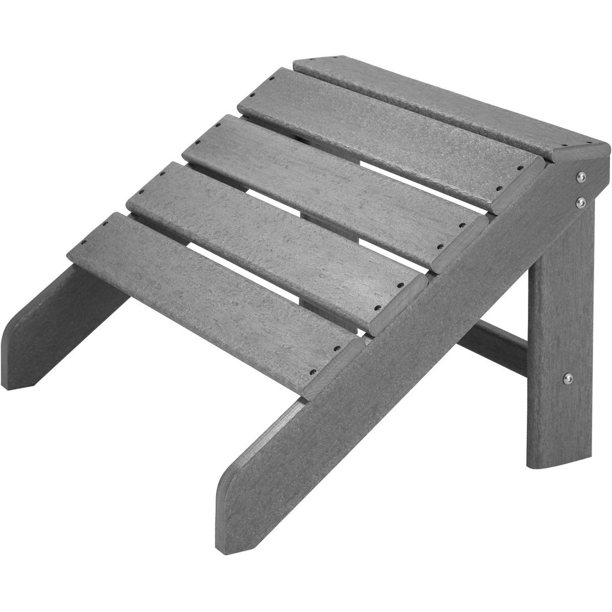 GARTENSTUHL mit Fußablage,Belastbarkeit Sitzfläche 120 kg,hellgrau - Hellgrau, Kunststoff (79/97/83cm) - tectake