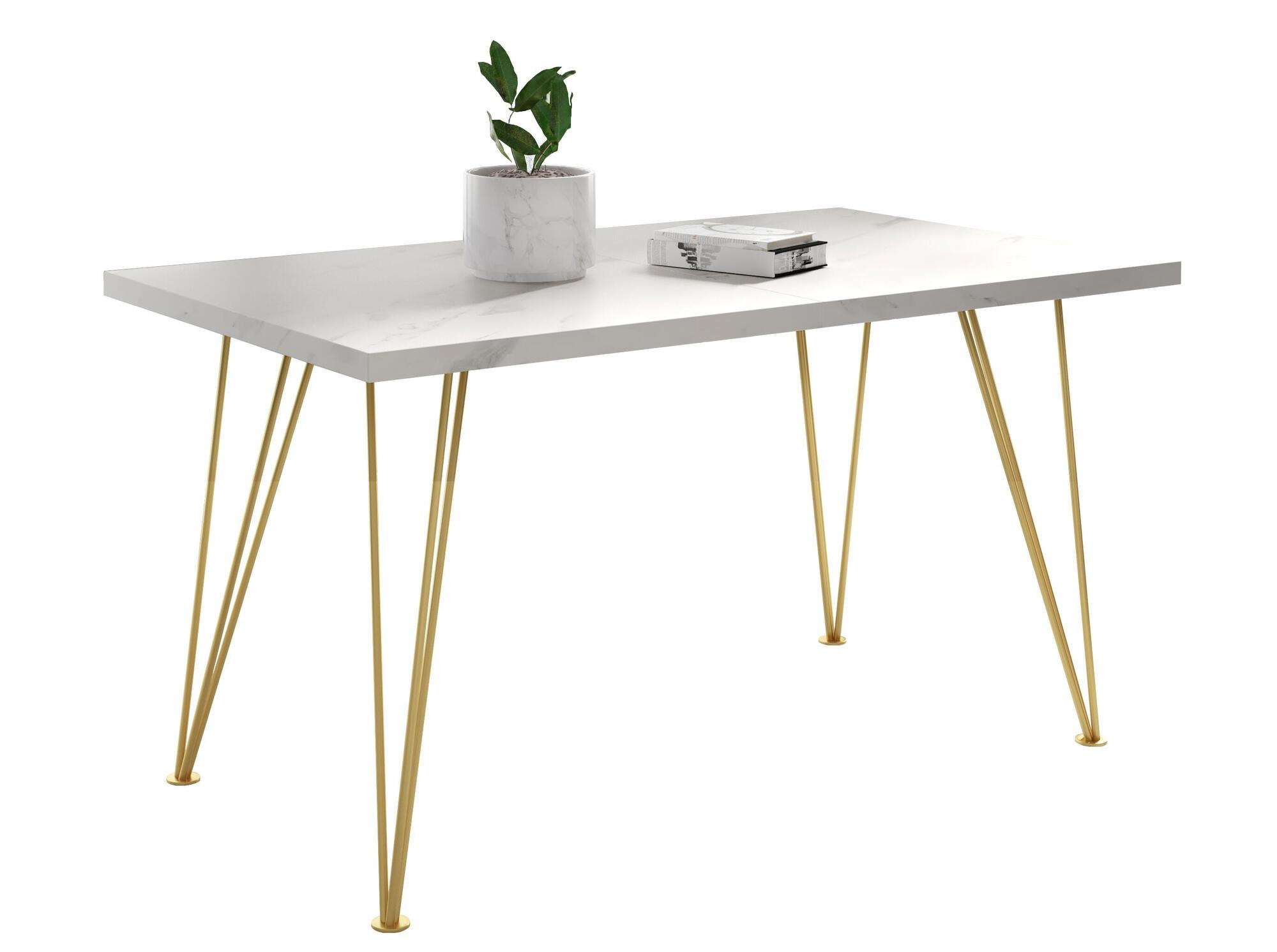 ESSTISCH ROSE Weiß 80x220x76 cm - Weiß, Holzwerkstoff (220/80/76cm) - FURNLUX