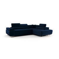 ECKSOFA Monaro Mit Schlaffunktion - Dunkelblau, Holzwerkstoff/Textil (275/202cm) - Fun Möbel