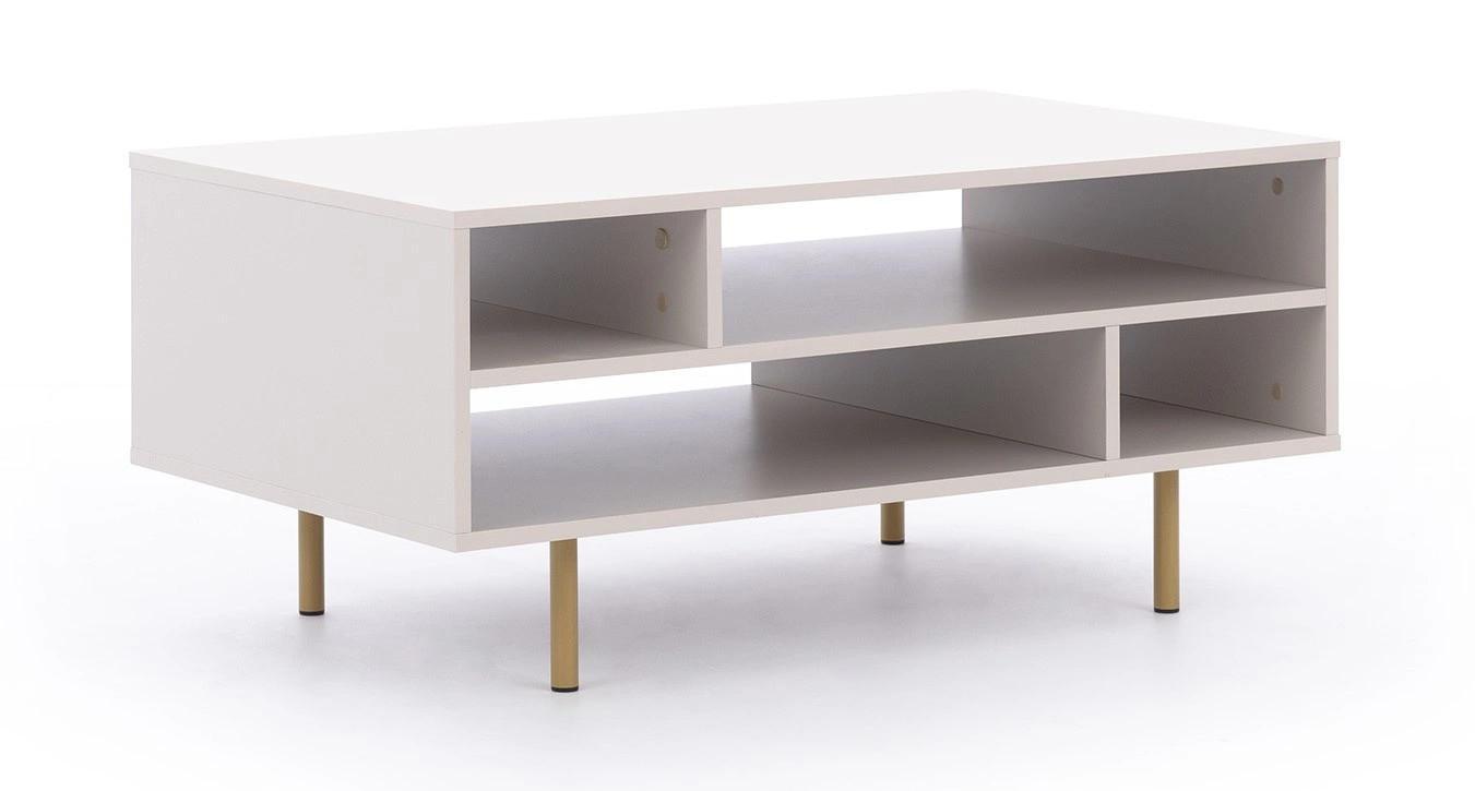 COUCHTISCH Nubia 100 x 60 Kaschmir - Kaschmir/Goldfarben, Holzwerkstoff/Metall (60/100/45cm) - Ravio