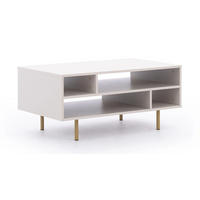 COUCHTISCH Nubia 100 x 60 Kaschmir - Kaschmir/Goldfarben, Holzwerkstoff/Metall (60/100/45cm) - Ravio