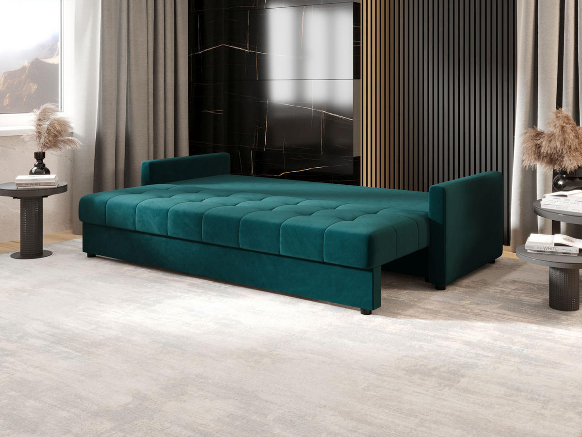 SOFA MOS mit Schlaffunktion ITAKA 39 mit Stauraum - Violett, Textil (84/72/220cm) - Bedante