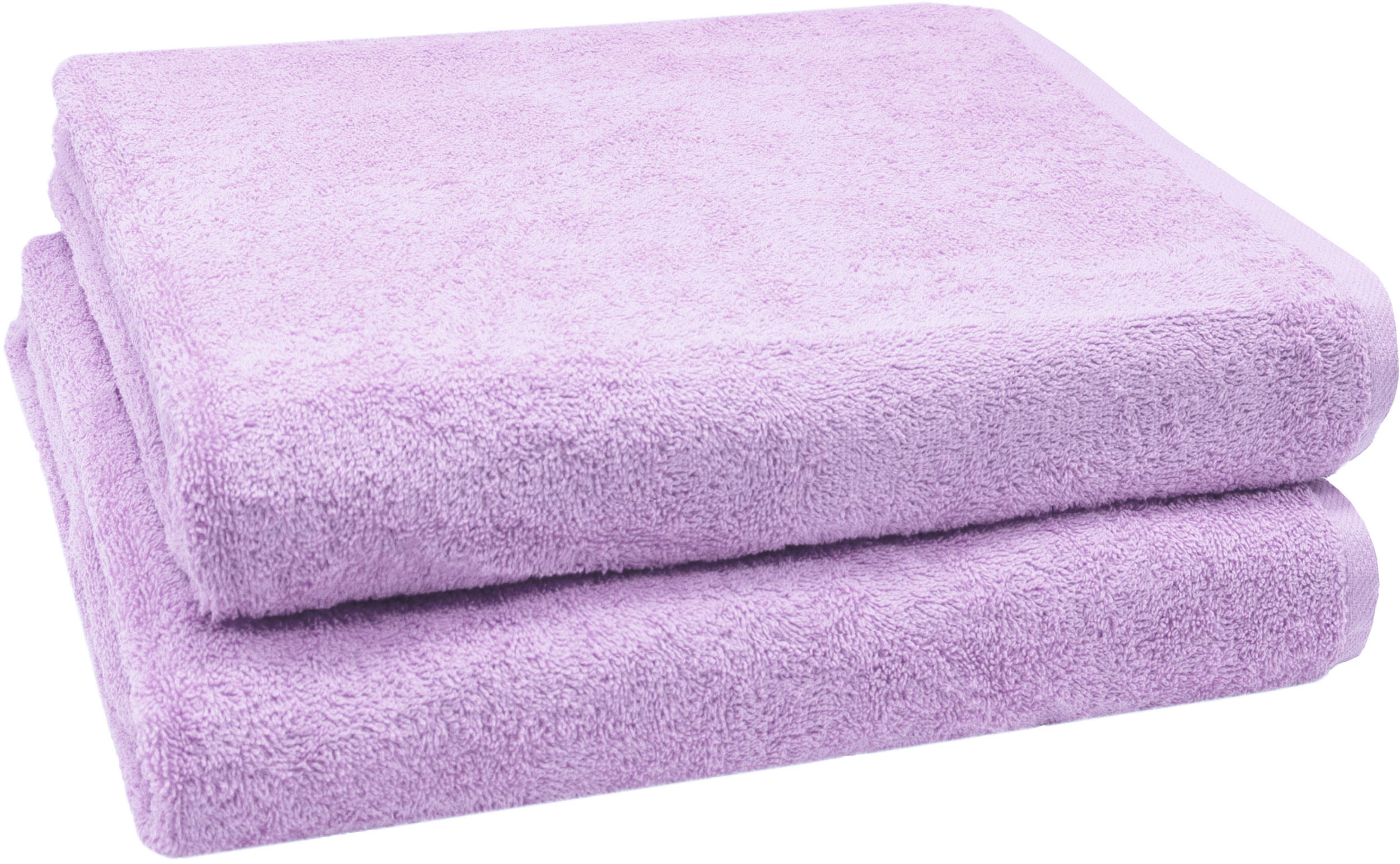 BADETUCH, 2er-Set, 100x150 cm, 100% Baumwolle, Lila - Flieder, Textil (100/150cm) - Zollner
