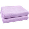 BADETUCH, 2er-Set, 100x150 cm, 100% Baumwolle, Lila - Flieder, Textil (100/150cm) - Zollner