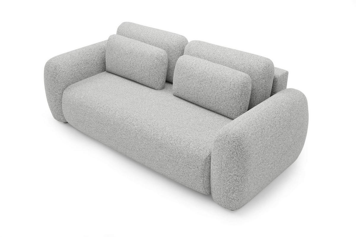 SCHLAFSOFA Gaston - Hellgrau, Holzwerkstoff/Textil (266/95/110cm) - Fun Möbel