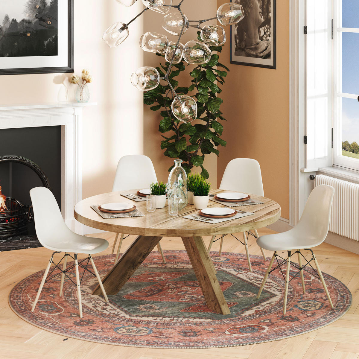 FLACHWEBETEPPICH Faro Terra - Orange, Textil (60/110cm) - Kukoon Rugs