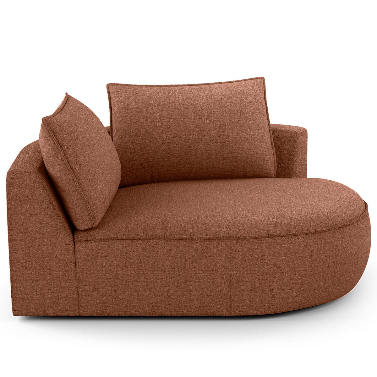 OTTOMANE - modular - Beige/Schwarz, Kunststoff/Textil (126/82/154cm) - home24