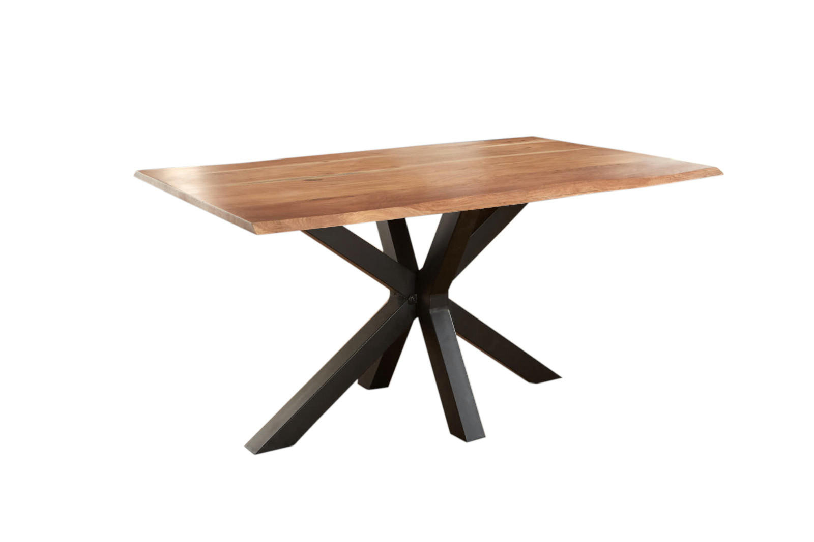ESSTISCH SPYRO - Beige/Schwarz, Holz/Metall (80/140/76cm) - SAM