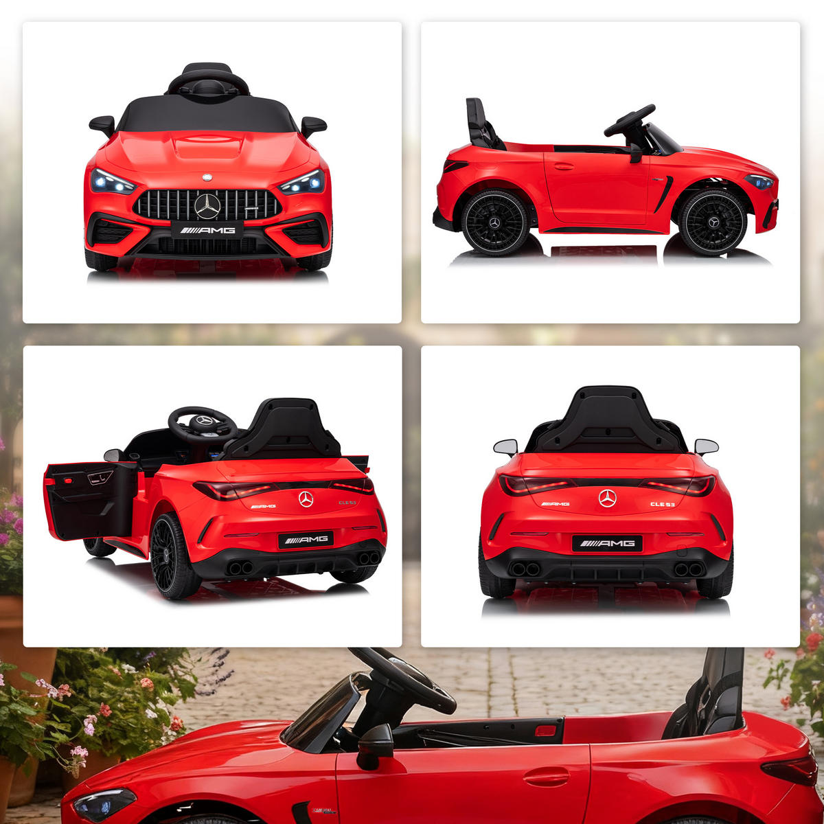 KINDER-ELEKTROAUTO DE-06182 Mercedes-AMG lizenziert mit Fernbedienung Rot - Rot, Kunststoff/Metall (99/55/43cm) - ComfortXL