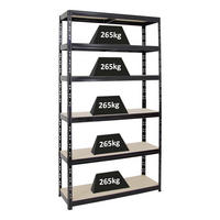 SCHWERLASTREGAL Giant Tiger XL 220x120x40 cm Fachlast 265 kg 6-Ebenen Schwarz - Schwarz, Metall (120/220/40cm) - PROREGAL