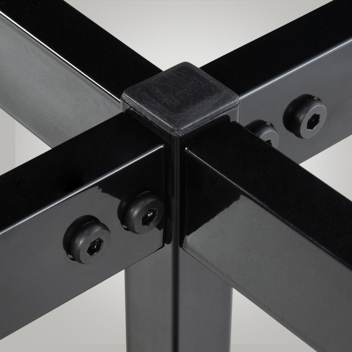 METALLBETT 185.5/205.5/42.5 cm Metall Schwarz - Schwarz, Metall (185.5/205.5cm) - CLP