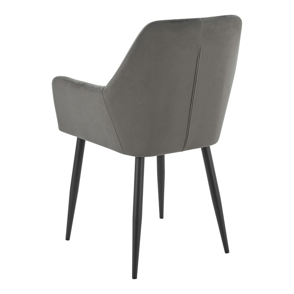 ESSZIMMERSTUHL Hollola im 2er-Set - Grau, Metall (57/86/56cm) - [en.casa]