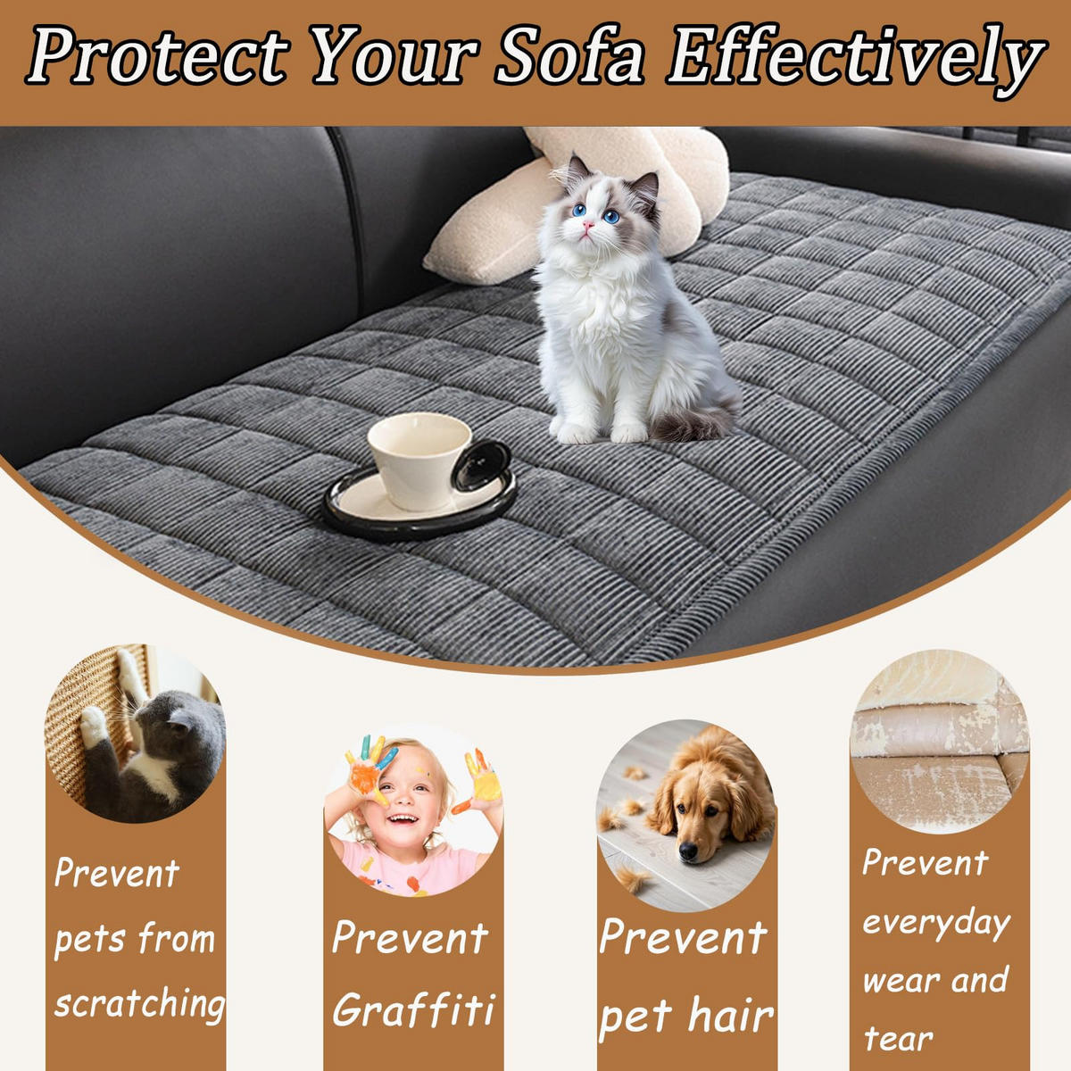 SOFAÜBERWURF braun 1 Stück Cord - Braun, Textil (70/2/180cm) - Kaket