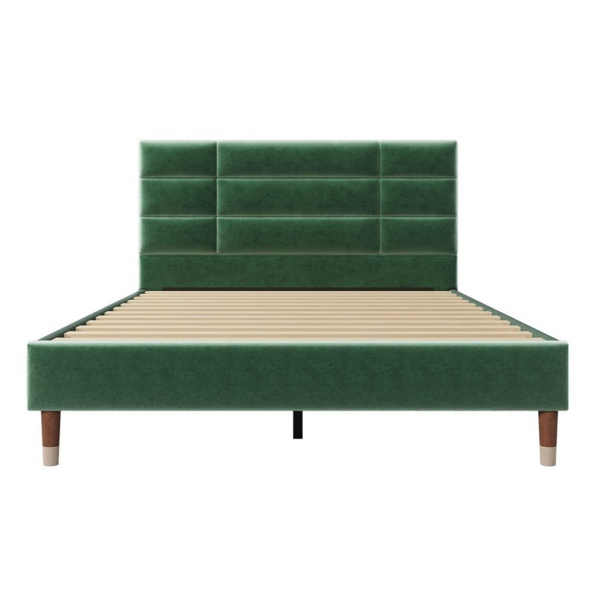 POLSTERBETT 140/200 cm in Grün - Grün, Holz/Textil (140/200cm) - KOMHTOM