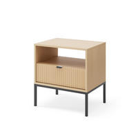 NACHTTISCH NANAIMO STO2 Profilierte Fronten Eiche Vicenza Eiche Vicenza - Eiche Artisan, Holzwerkstoff (54/56/39cm) - Komodee
