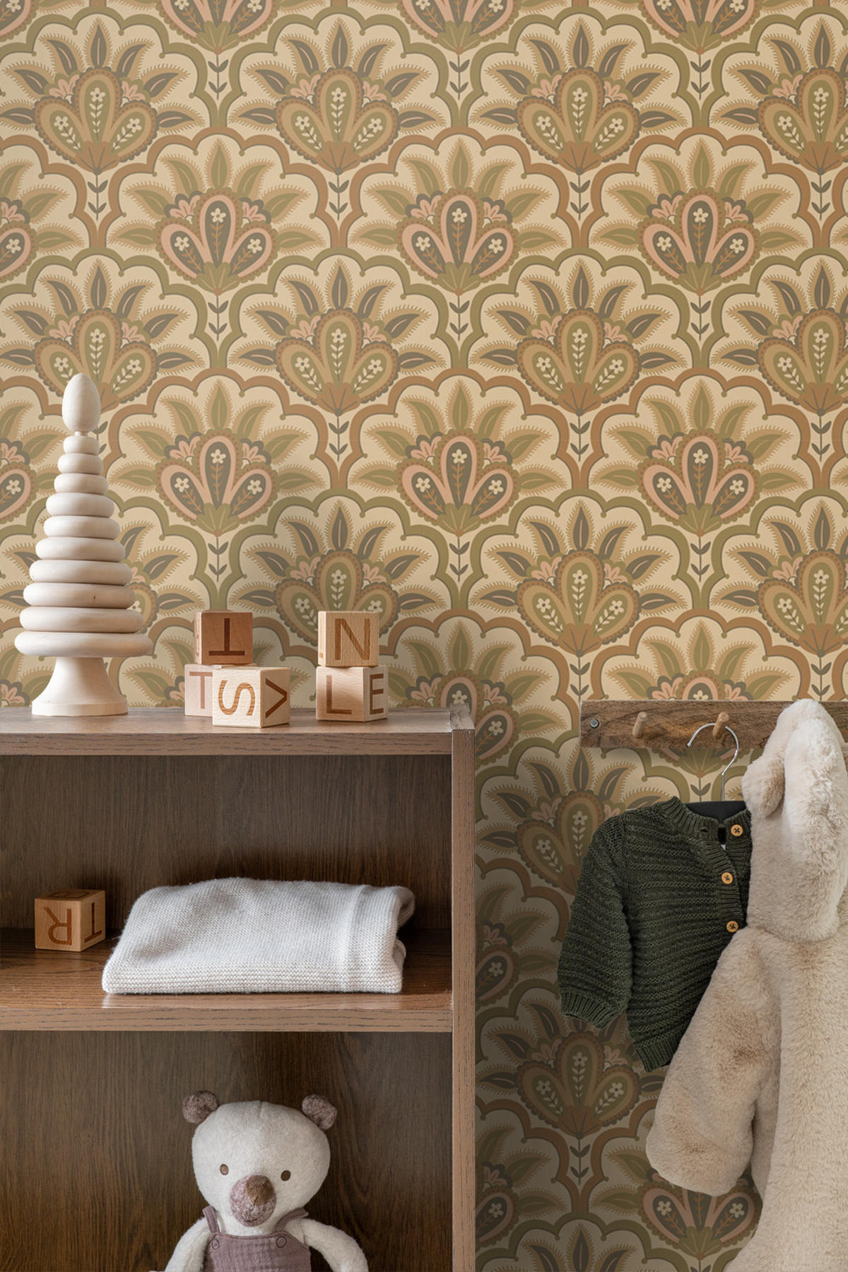 TAPETE orientalisches Barockmotiv 50 x 900 cm - Braun, Papier (50/900cm) - ESTAhome