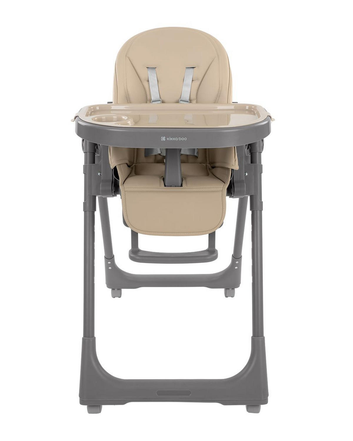 HOCHSTUHL Pastello 2 beige klappbar höhenverstellbar Ablagefach Räder - Beige, Metall (55/99/76cm) - Kikka boo