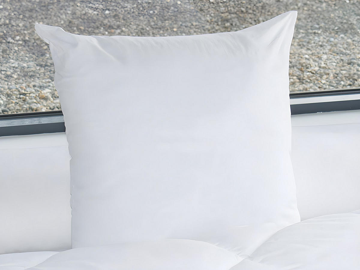 KOPFKISSEN - 1 Person - stoff - weiß Natureconfort - Weiß, Textil (60/60cm) - Vente-Unique