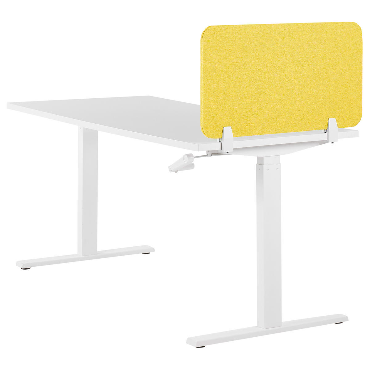 SCHREIBTISCHTRENNWAND 72 x 40 cm Gelb Wally - Gelb, Textil (72/40/2cm) - Beliani