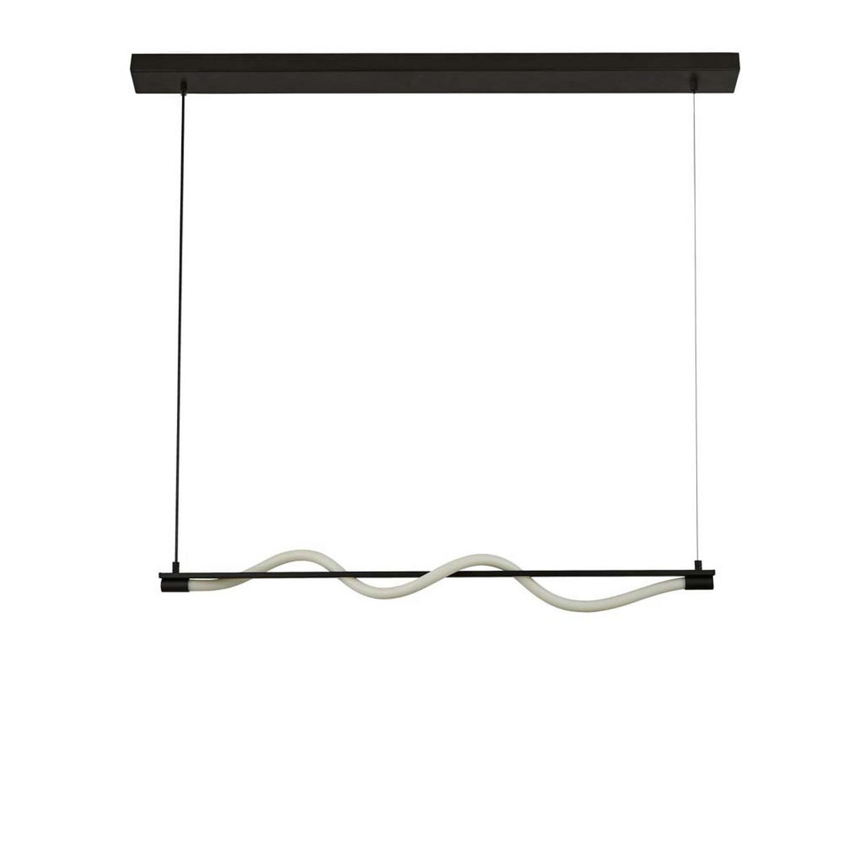 LED HÄNGELEUCHTE Schlange Schwarz Weiß - Schwarz, Metall (100.5/10/11cm)