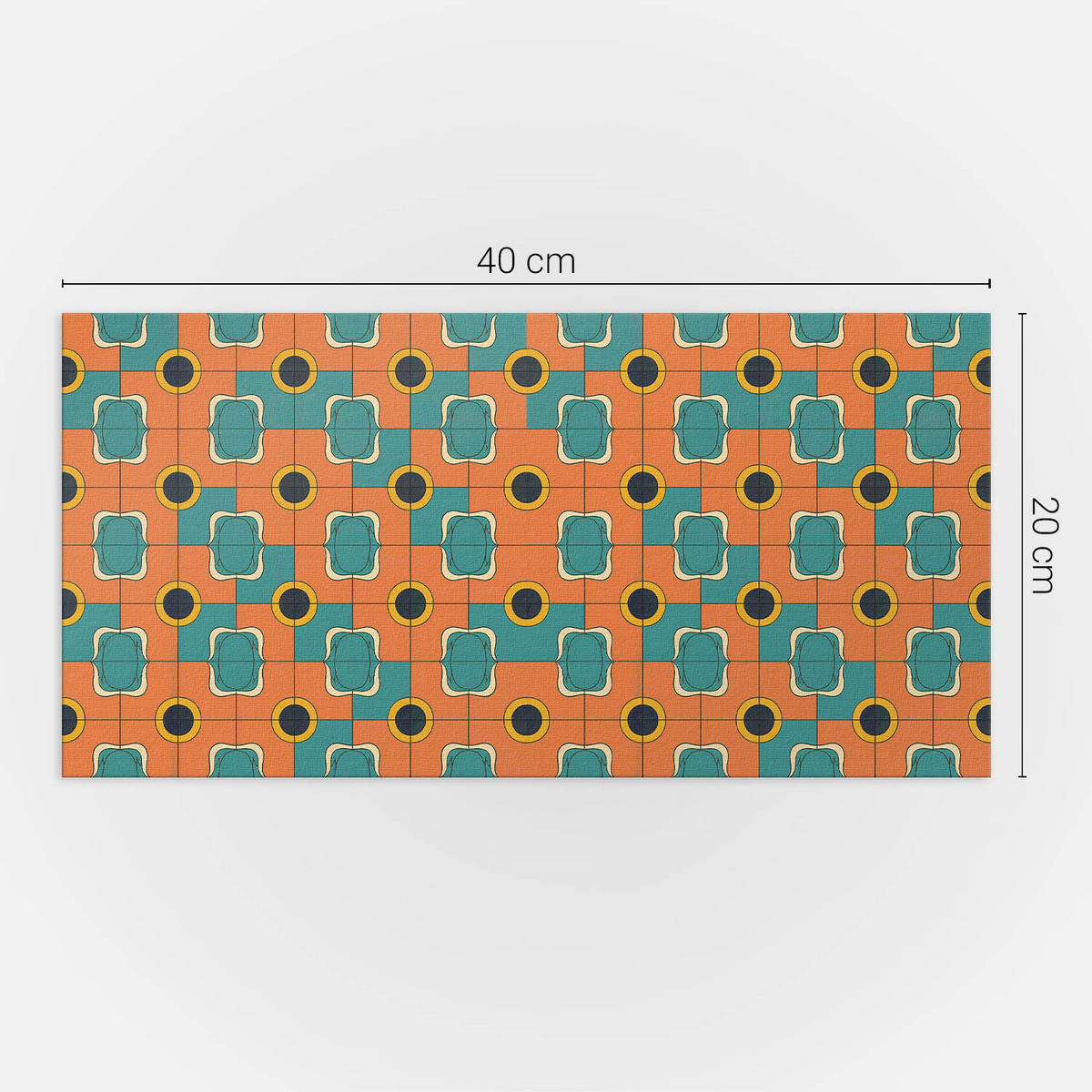 WANDPANEEL 10x 40x20 cm selbstklebend Retrovia - Dunkelorange, Kunststoff (20/1.6/40cm) - Wallfluent